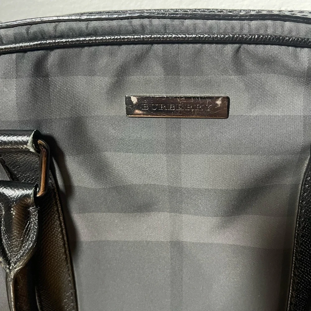 Burberry Charcoal Check Men's Briefcase